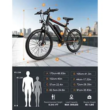 TotGuard 26'' Electric Bike with 500W Motor