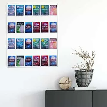 Weysat Acrylic Brochure Pamphlet Holder Brochure Display Stand Business Tri Fold Multi Slot Holder Rack Wall Mount Clear Pocket Space Saver for Flyer Literature Menu Advertise(1 Piece)