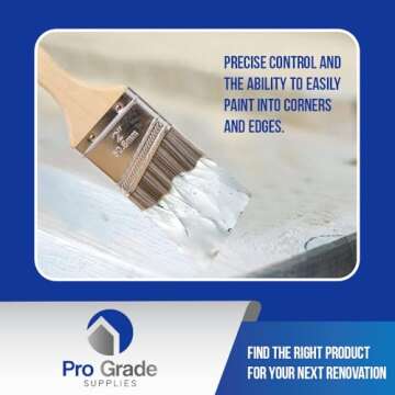 10 Pack Pro-Grade Premium Wall/Trim House Paint Brush Set Great for Professional Painter and Home Owners Painting Brushes for Cabinet Decks Fences Interior Exterior & Commercial Paintbrush.