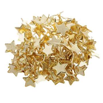 Gold Star Head Split Pins for Craft & Scrapbooking