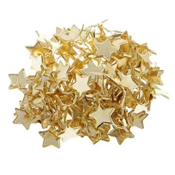 Gold Star Head Split Pins for Craft & Scrapbooking