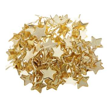 Gold Star Head Split Pins for Craft & Scrapbooking