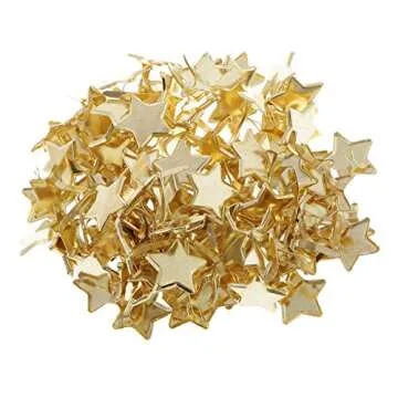 Gold Star Head Split Pins for Craft & Scrapbooking