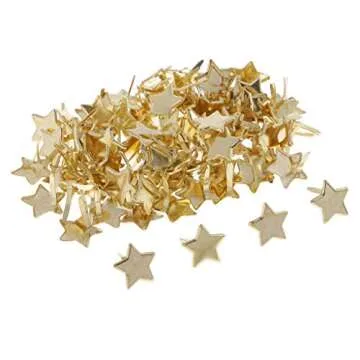 Gold Star Head Split Pins for Craft & Scrapbooking