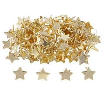Gold Star Head Split Pins for Craft & Scrapbooking
