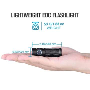 OLIGHT Baton3 1200 Lumens Compact Rechargeable Flashlight