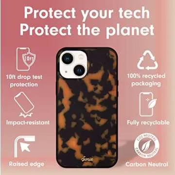 Sonix Case for iPhone 15, 14, 13 | Compatible with MagSafe | 10ft Drop Tested | Tortoise Shell | Brown Tort