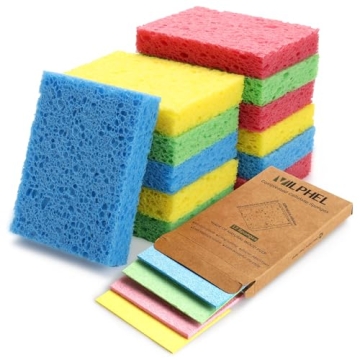 Vilphel 12 Eco Sponges: Super Absorbent, Biodegradable & Multipurpose