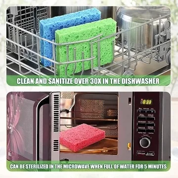 Vilphel Biodegradable Super Absorbent Kitchen Sponges Pack