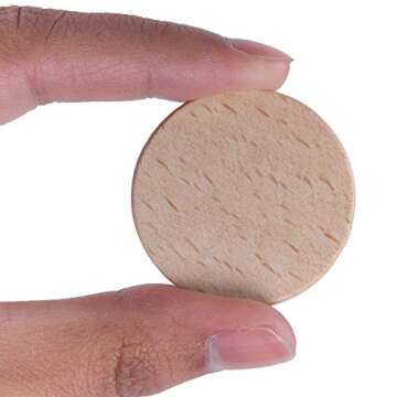 100 Count 1.5" Unfinished Wood Circles for Crafting