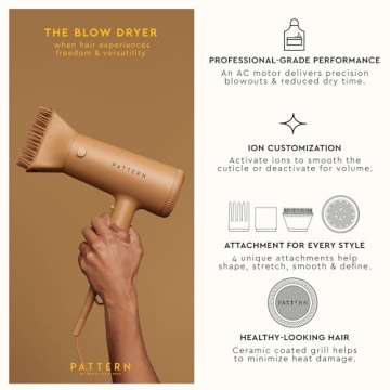 PATTERN Blow Dryer with 4 Attachments for Natural Hair