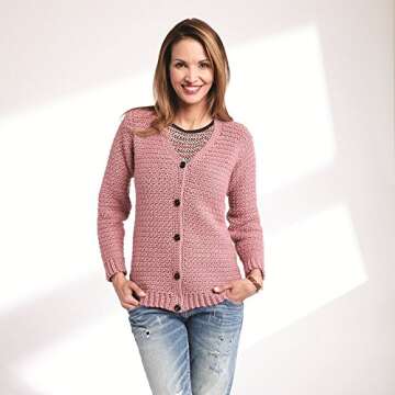 Caron Simply Soft Solids Yarn, Medium Gauge 100% Acrylic - 6 oz - Victorian Rose - Machine Wash & Dry