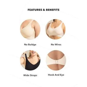 SHAPERMINT Bras for Women - Bras for Women no Underwire, Bralettes for Women Plus Size, Wireless Push up Bra