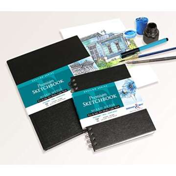 Stillman & Birn Epsilon Series Wirebound Sketchbook - 150 gsm, 7" x 10", Premium Mixed Media Surface