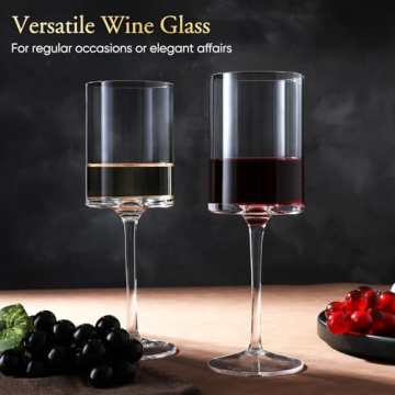 Premium Crystal Wine Glasses Set Elegant 15oz Gift