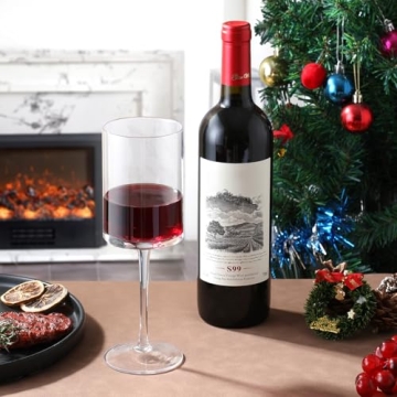 Premium Crystal Wine Glasses Set Elegant 15oz Gift