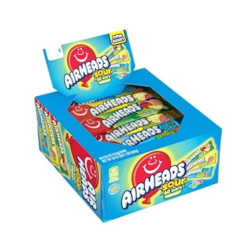 Airheads SOUR Bars Variety Box - 60 Individually Wrapped