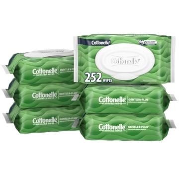 Cottonelle GentlePlus Flushable Wet Wipes with Aloe and Vitamin E - 252 Count