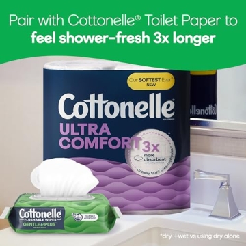 Cottonelle Flushable Wet Wipes Aloe Vitamin E 252 Count
