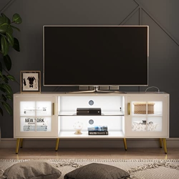 Modern TV Stand with LED Lights for 65 inch TVs