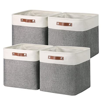 Temary 13 Inch Storage Cubes: Stylish Fabric Baskets for Home Organization