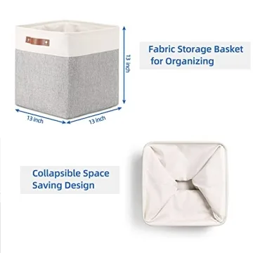 Stylish 13 Inch Storage Cubes Baskets for Easy Organization