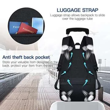 LCKPENG 17 Inch Laptop Backpack for Travel & School