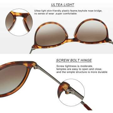 Vintage Round Polarized Sunglasses for Women