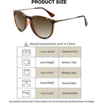 Vintage Round Polarized Sunglasses for Women