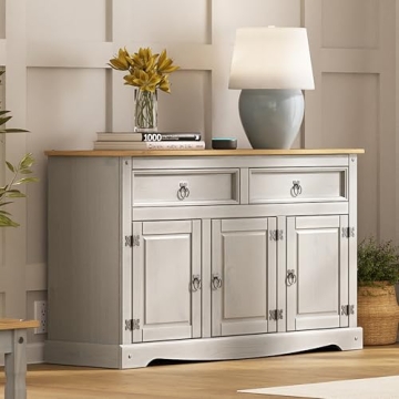 Furniture Dash Solid Wood Buffets & Sideboards 51.9" W, 16.9" D, 31.7" H - Kitchen Storage Cabinets,...