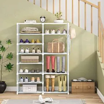 Tribesigns 8 Tier Metal Shoe Rack Storage Organizer