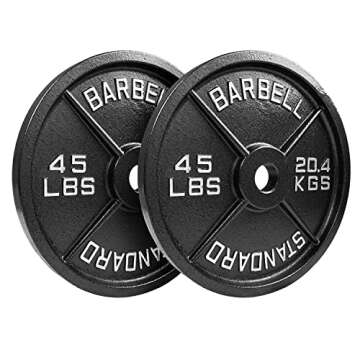 NEXO Premium Olympic Plates Set - 245lbs Durable Weight Plates