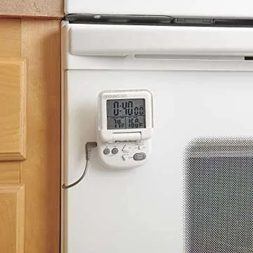 Polder Digital In-Oven Thermometer/Timer, White