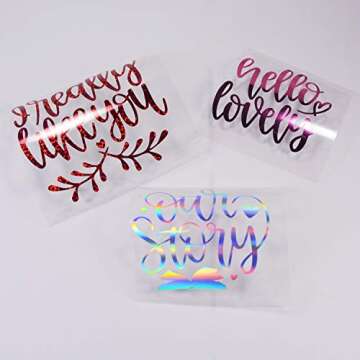 TECKWRAP Holographic Heat Transfer Vinyl for Custom Apparel