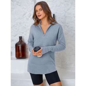 PRETTYGARDEN Womens Cozy V Neck Collared Sweater