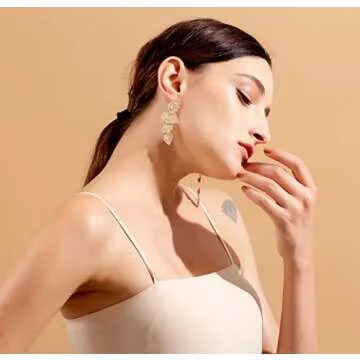 LILIE&WHITE Stylish Hammered Surface Earrings for Women