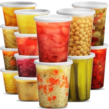 JoyServe Deli Food Containers - 16 Sets Airtight Storage