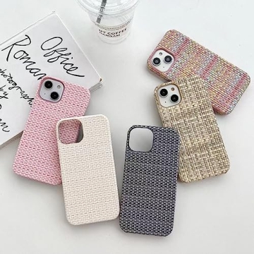 Stylish Minimalist Woven Leather Phone Case for iPhone