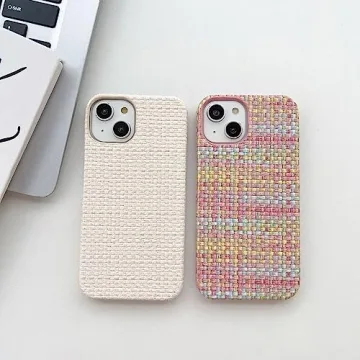 Stylish Minimalist Woven Leather Phone Case for iPhone