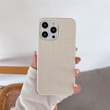 Stylish Minimalist Woven Leather Phone Case for iPhone