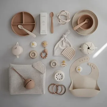 Mushie Kids Round Dinnerware Plates, BPA-Free Set of 2