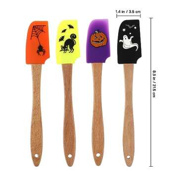 Cabilock Halloween Silicone Baking Spatula Set - Fun & Functional