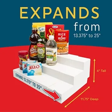 3 Tier Adjustable Canned Goods Shelves for Kitchen