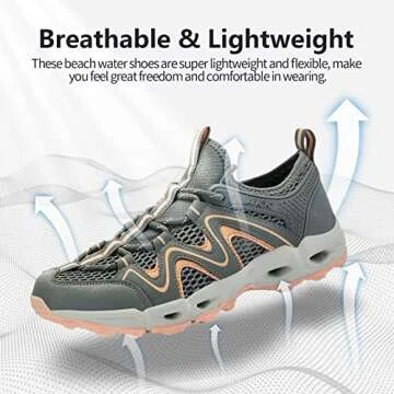 Akk Swim Shoes for Women - Breathable Pink Water Sneakers