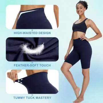 TNNZEET High Waisted Biker Shorts for Women - Comfort Fit