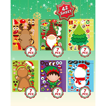 42 Sheets Christmas Stickers for Kids' Holiday Fun