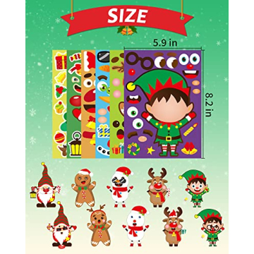 42 Sheets Christmas Stickers for Kids' Holiday Fun