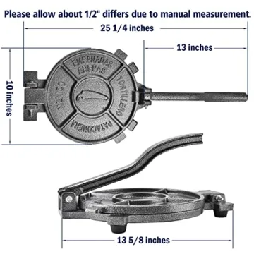 ARC Tortilla Press 10.4" for Perfect Homemade Tortillas