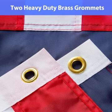 Durable 3x5 ft American Flag with Embroidered Stars