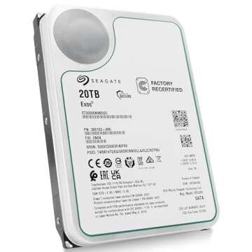 Seagate Exos 20TB Enterprise HDD for Data Storage
